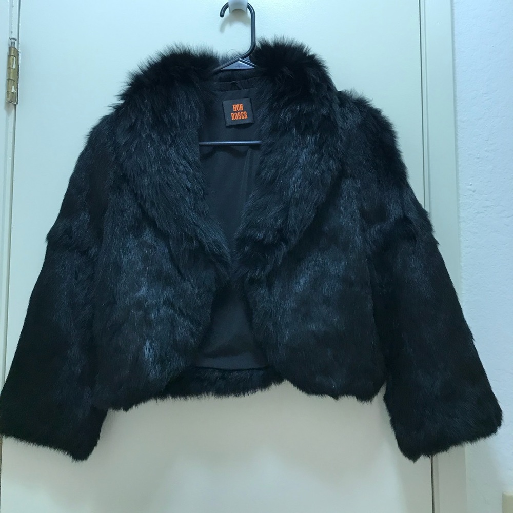 Fox fur short jacket